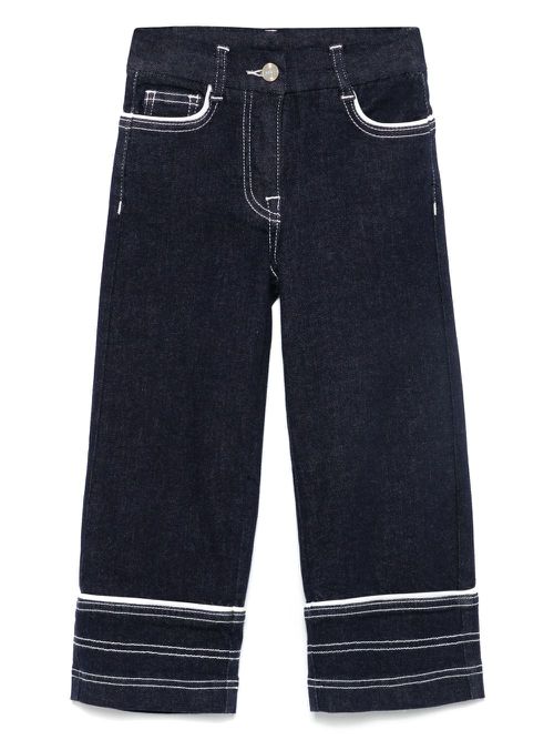 Piped-trim jeans - Blue