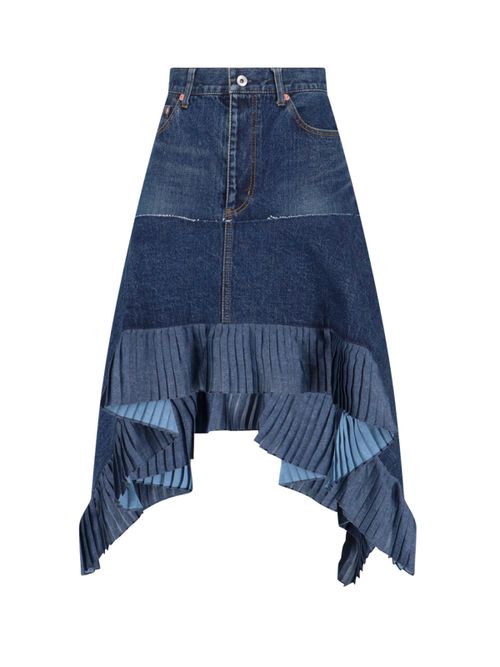 Structured Mini Skirt with Textured Paneling