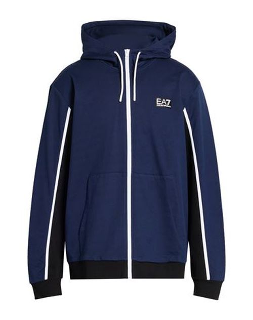 Man Sweatshirt Navy Size 3XL Cotton