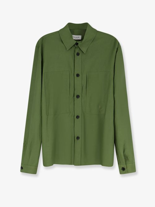 Viscose-Linen Overshirt — Green