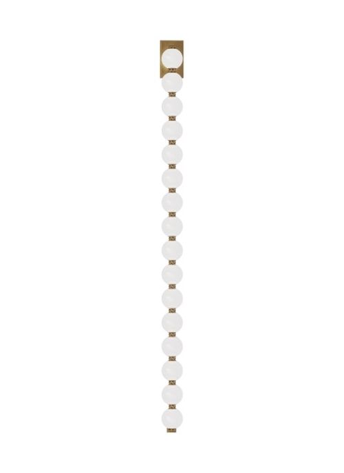 Natural Brass LED Wall Sconce from the Perle Collection
