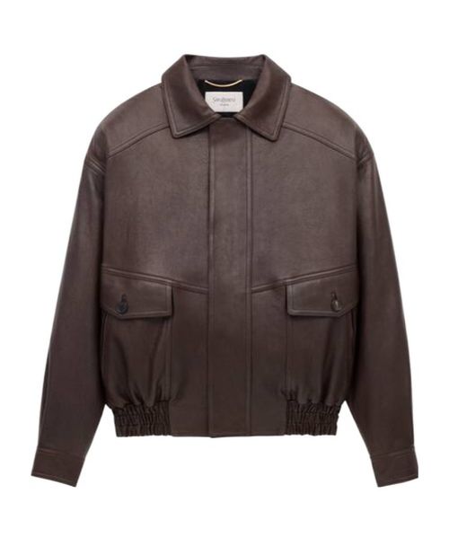 Long sleeve leather jacket