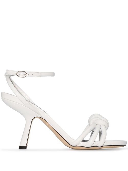 Lexi Knot 105mm sandals - White