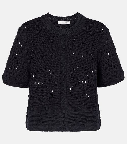 Bohemian Mood open-knit cotton-blend top