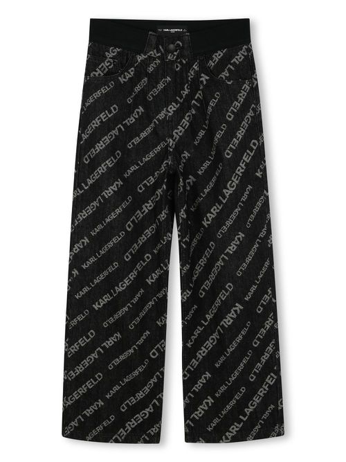 Logo-print jeans - Black