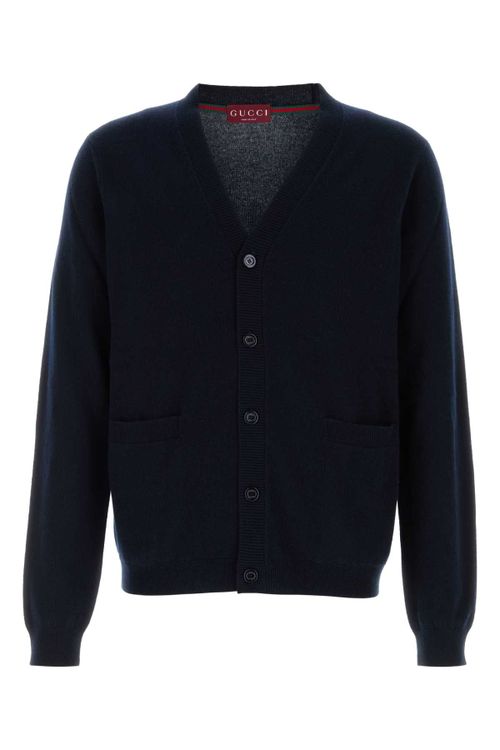 Cashmere Cardigan — Navy