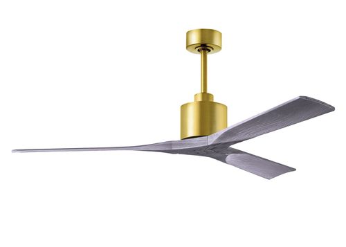 Nan 6-Speed Ceiling Fan in Brushed Brass with Barnwood Tone blade