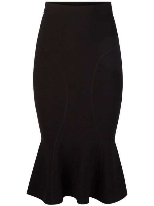 High-waisted mermaid midi skirt - Black