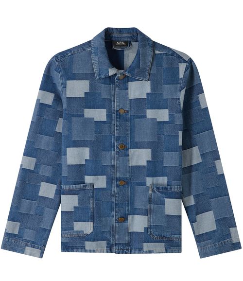 Kerlouan Logo jacket IAL - Stonewashed indigo