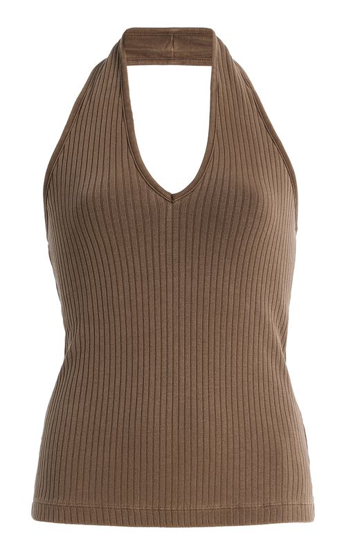 Thea Ribbed Halter Top - Moda Operandi