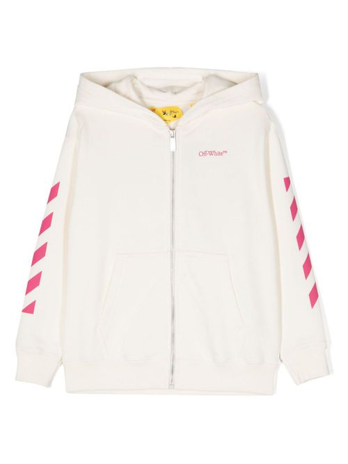 Graphic-print cotton hoodie