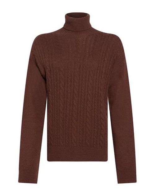 Woman Turtleneck Chocolate brown Size XL Viscose, Wool, Polyamide, Cashmere