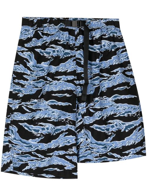 X Phenomenon Graffiti cotton shorts - Blue