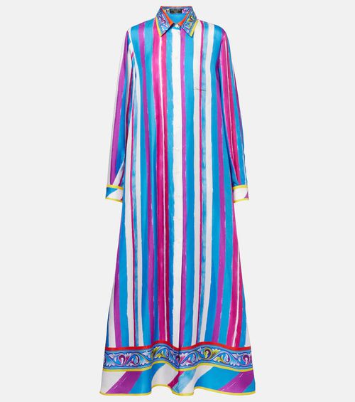 Striped silk kaftan
