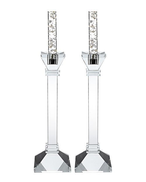 10In Charleston Classic Crystal Candle Holders