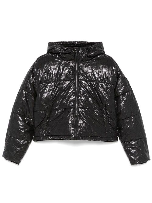 Crosswalk-print cropped jacket - Black