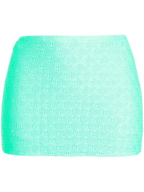 Monogram-pattern mini shorts - Green