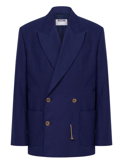 Double-breasted tailored blazer - Blue