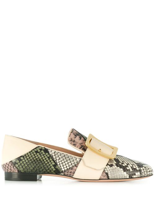 Patchwork loafers - Grey