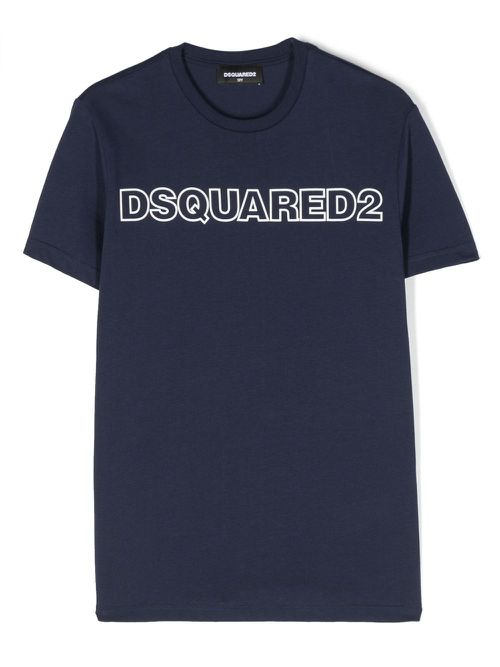 Logo-print cotton T-Shirt - Blue