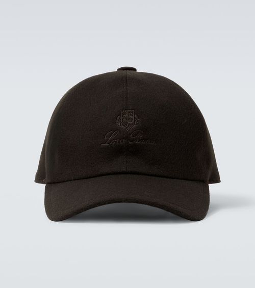 Logo embroidered suede baseball cap