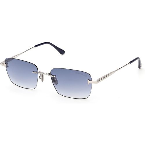 TOM FORD Unisex TOM FORD FT1354 JAKE-02 16W Sunglasses Metal Palladium Blue Squared Norma