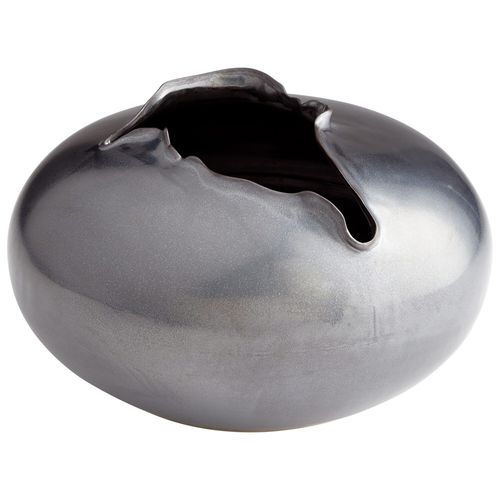 Large Tambora Vase in Black Meta