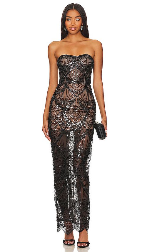 Bronx Banco X Revolve Giselle Maxi Dress in Black. - M also in
