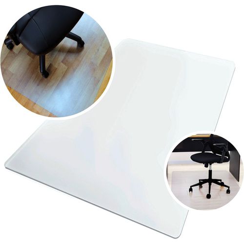 Universal PVC Chair Mat for Hard Floors - 116 x 150cm. Rectangular