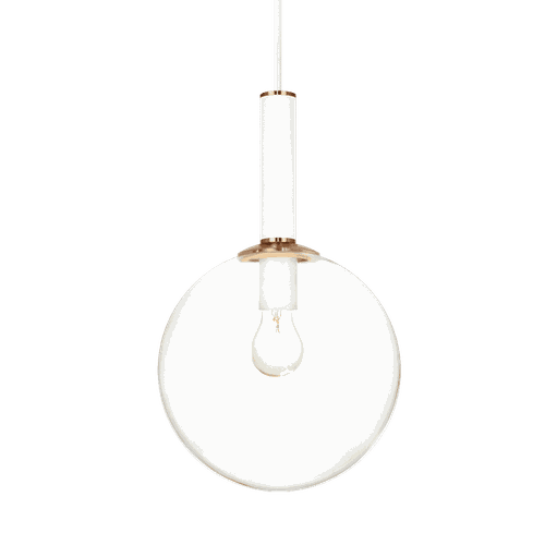 Aged Gold Brass One Light Pendant from the Stellar Collection