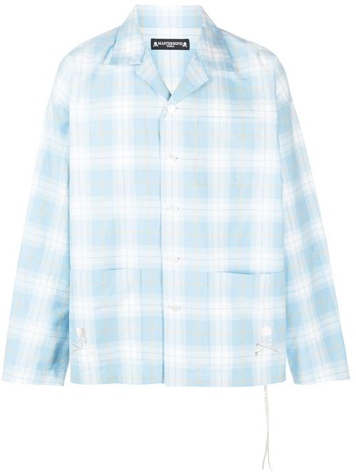 Checked long-sleeve shirt - Blue