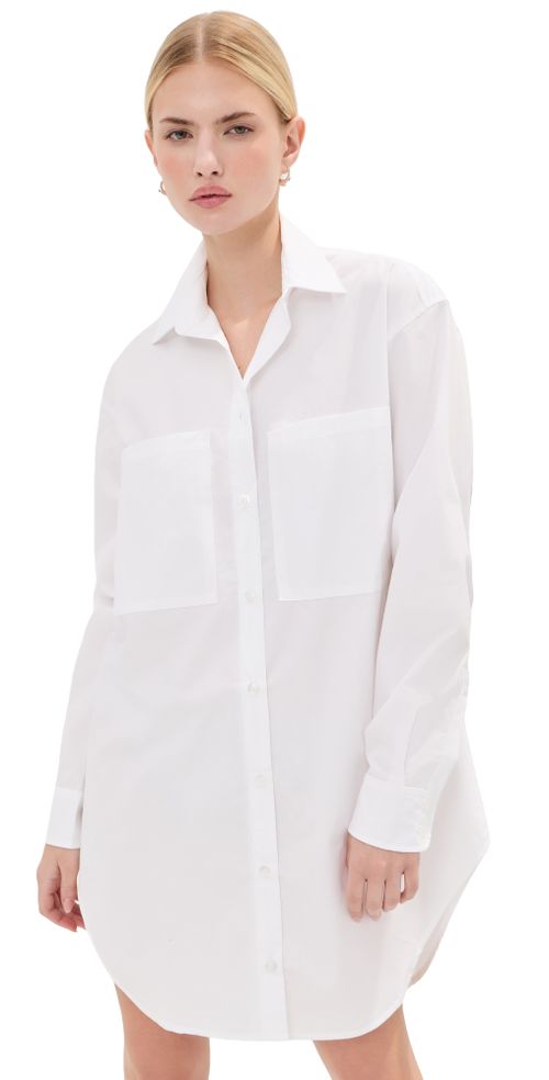 Francesca Shirt Dress White