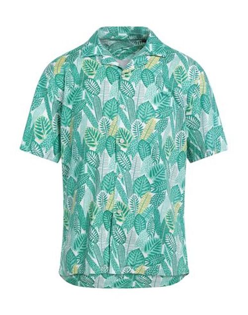 Man Shirt Green Size S Cotton