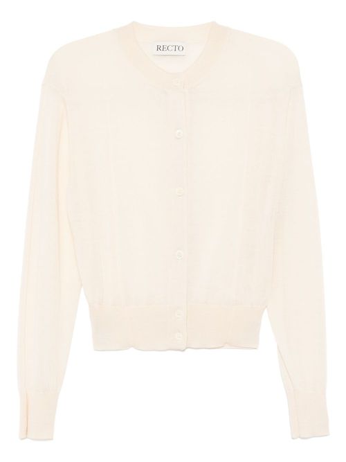 Recto wool cardigan - Neutrals