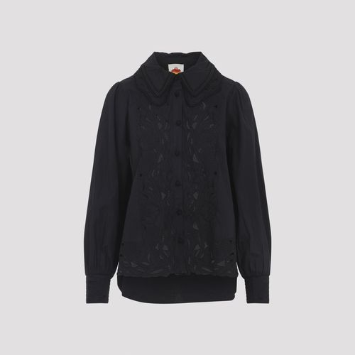 Ebroidered Long Sleeve Cotton Shirt