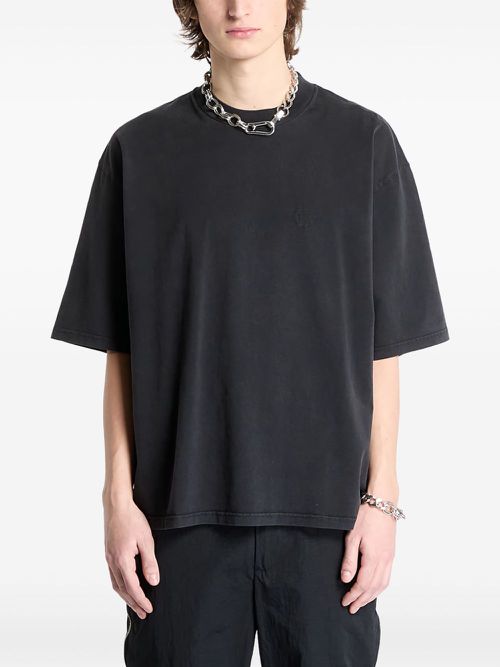 Logo-embroidered cotton t-shirt - Grey