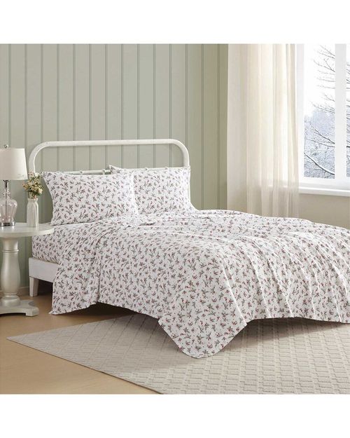 200 Thread Count Berry Bright Cotton Flannel Sheet Set