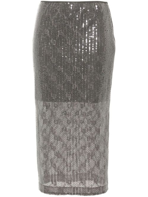 Sequinned midi skirt - Grey