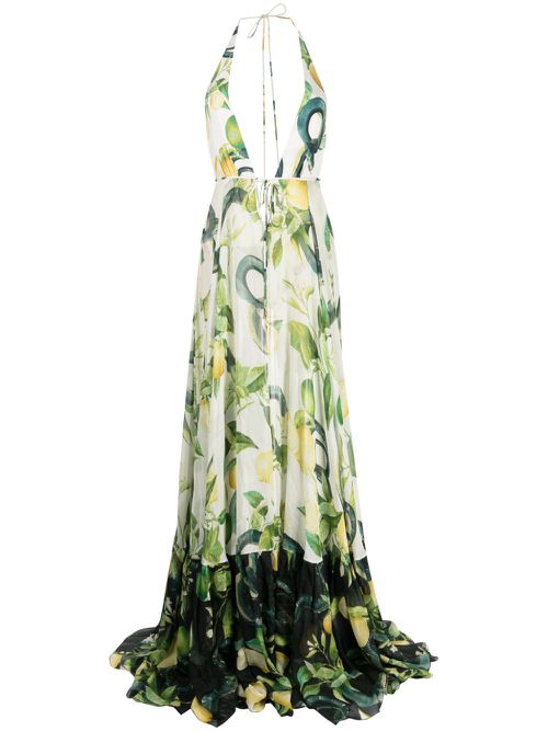 Floral-print silk dress - Multicolour