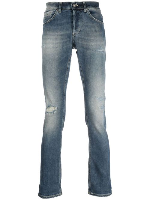 Cropped stonewashed jeans - Blue