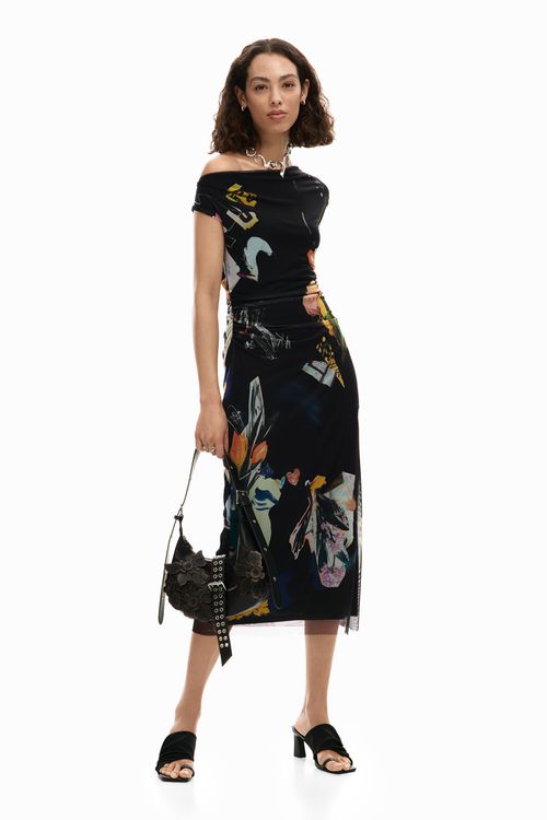 Midi dress collage