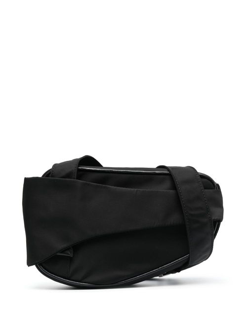 Logo-plaque belt bag - Black