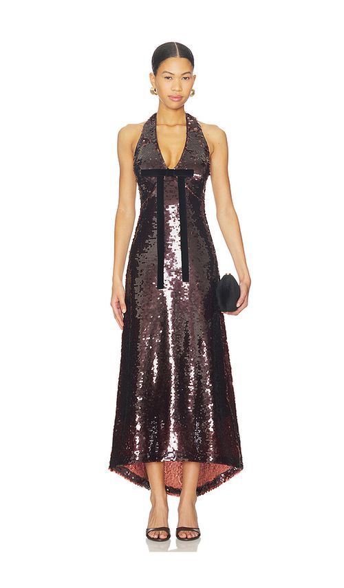 Maude Club Greta Dress in Brown Sequin. M also in