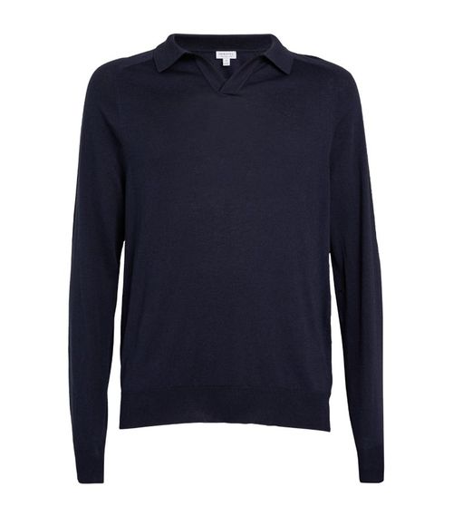 Sea Island Cotton-Cashmere Polo Shirt