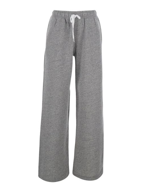 Drawstring-Waist Cotton Joggers — Gray