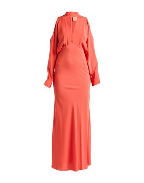 Woman Maxi dress Orange Size 2 Viscose