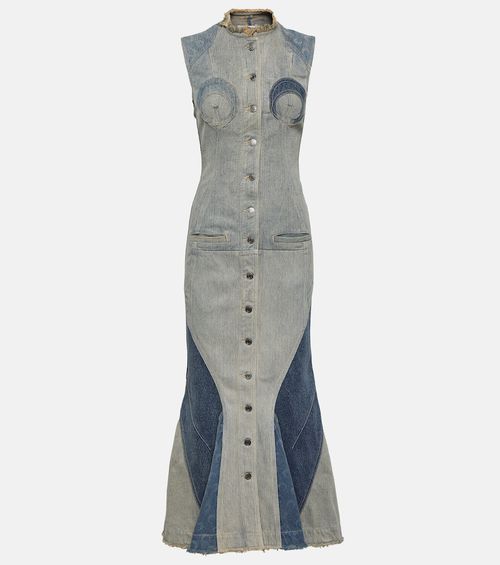All Over Moon denim maxi dress