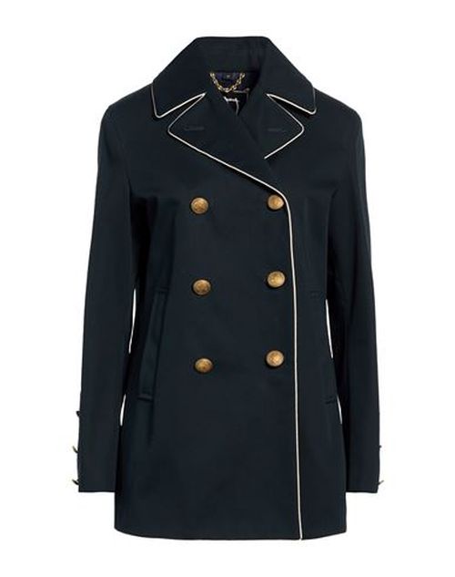 Woman Overcoat & Trench Coat Midnight blue Size 4 Cotton