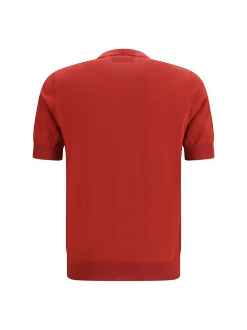 Cotton Crew Neck T-Shirt — Red