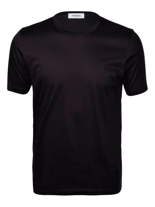 Scoth filo cotton crew-neck T-shirt - Black